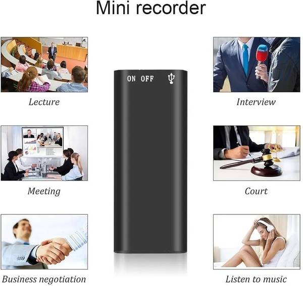 FREDI HD PLUS digital Small Size Portable| in Built mic| Dictaphone 8GB Security recorder 8 GB Voice Recorder