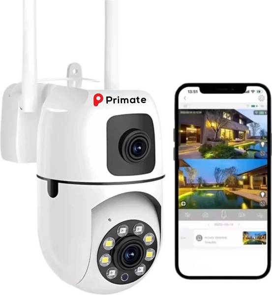 Primate 4+4MP Wireless CCTV Camera|360 Rotation|Dual Light Night Vision|Home Security Security Camera