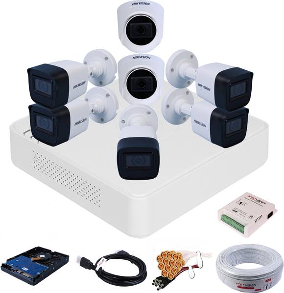 HIKVISION 8 Channal AcuSense Technology HD 4MP DVR,Outdoor & Indoor Audio Camera,AU-19 Security Camera