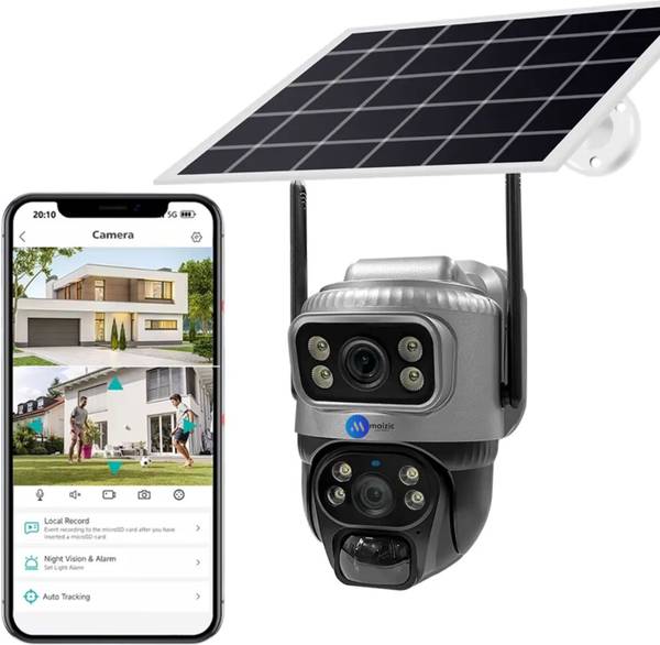 Maizic Smarthome Supercam NEO Black Dual Lens 5+5 MP WiFi CCTV Camera with Color Night Vision Security Camera