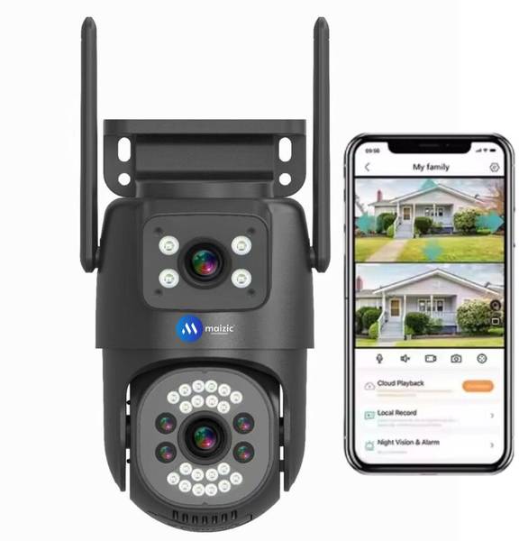Maizic Smarthome 4G 8 MP HD 2 Lens/2 Screen View Wireless Outdoor CCTV Camera with 360 View Security Camera