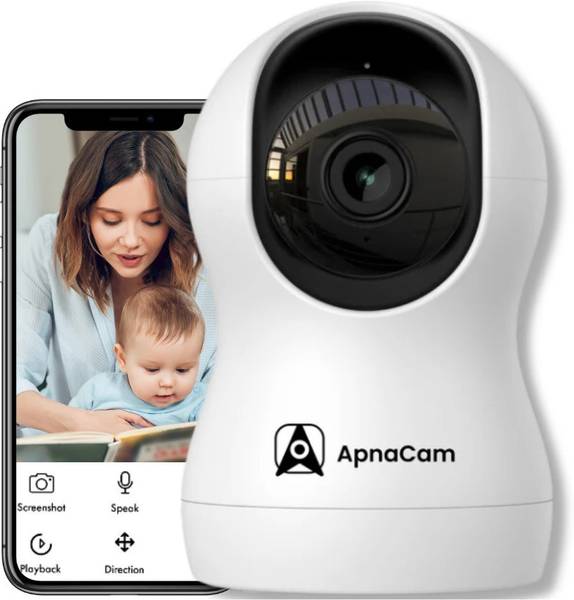 ApnaCam 4MP Camera 2K High Resolution AI Human Detection PTZ 360 Smart Home Security Camera