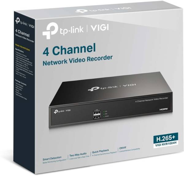 TP-Link VIGI NVR1004H 4 Channel Network Video Recorder Security Camera