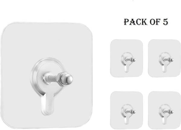 VAVSU Nail Free Wall Screw Adhesive Non-Trace No Drilling Bathroom Installation Hook 5