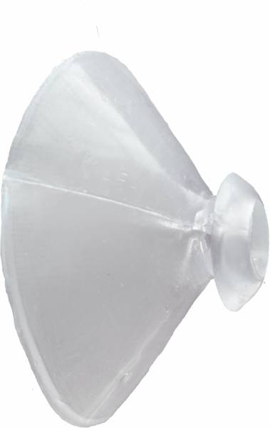 Anish 4 cm Diameter Transparent Plastic Vacuum Suction Hook 1