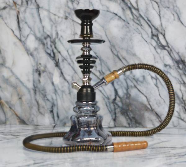 FUMIFY Dark Dynasty The Regal Raven Shisha Hookah 14 inch Earthenware, Iron, Glass Hookah