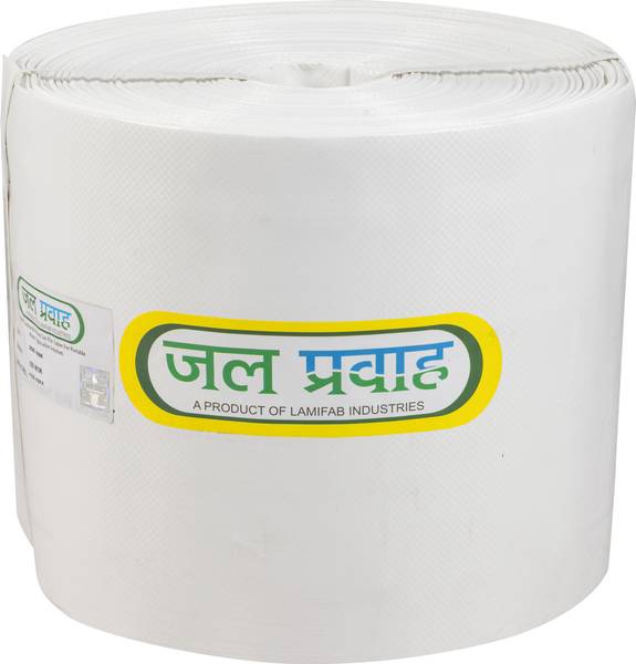 Jal Pravah Lamifab HDPE 3 Inch 0.36 mm Thick Lay Flat Lapeta Pipe | HDPE Laminated Woven Lay Flat Tube Lapeta Hose Pipe
