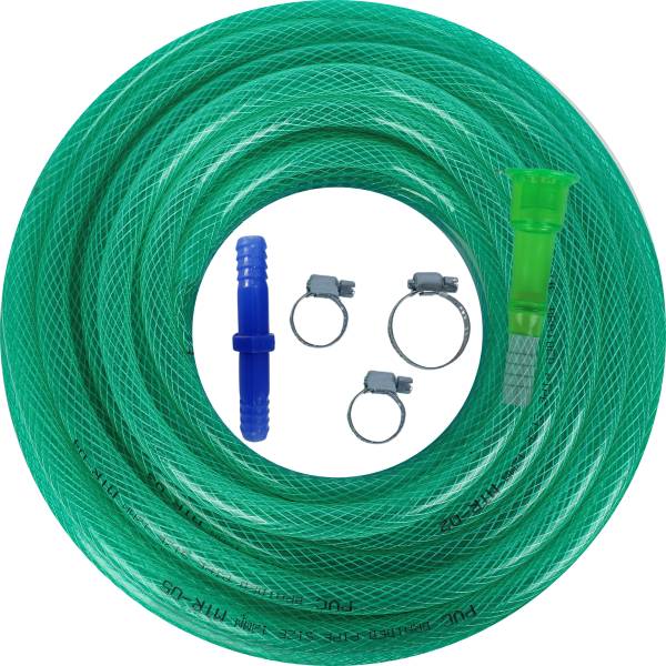 Utkarsh PVC Braided Water Hose (3"/4 & 10 M),1 Tap Adapter, 1 Connector, 3 Clamps For Car Wash, Floor Clean, Pet Bath, Irrigation & Watering Systems H...