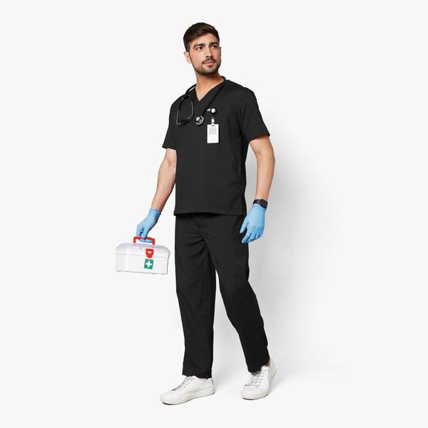 KNYA Men's Scrubsuits | 5 Pocket | V Neck | For Doctors Pant, Shirt Hospital Scrub