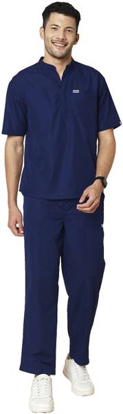 Knya med Classic Men's Mandarin Collar Scrubs Gown Hospital Scrub