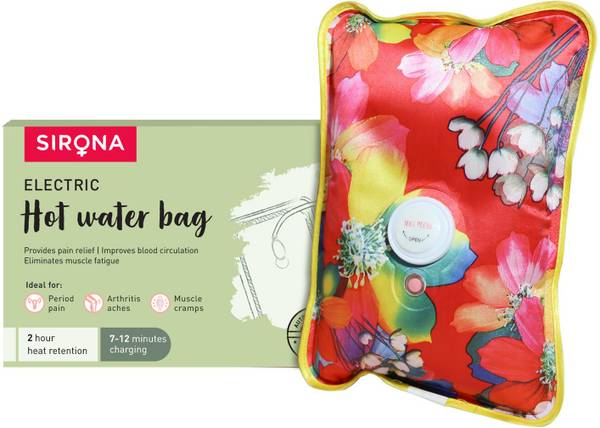 SIRONA Electric Hot Water Bag for Instant Pain Relief in Period Cramp & Arthritis Aches Electrical 1 L Hot Water Bag