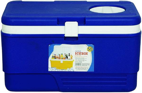 AVAIKSA 50 L Plastic Chiller Ice Packs Freezer Cooler Travel Picnic Box With Vent Lid (50 L) Ice Bucket
