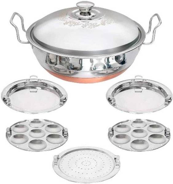 KRB KRB,krb Stainless Steel Idli Maker Standard Idli Maker (5 Plates , 14 Idlis ) Induction & Standard Idli Maker