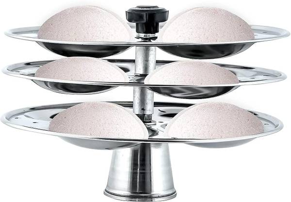 BLLUEX Stainless Steel 3 Plates Heavy Quality Idli Stand Standard Idli Maker