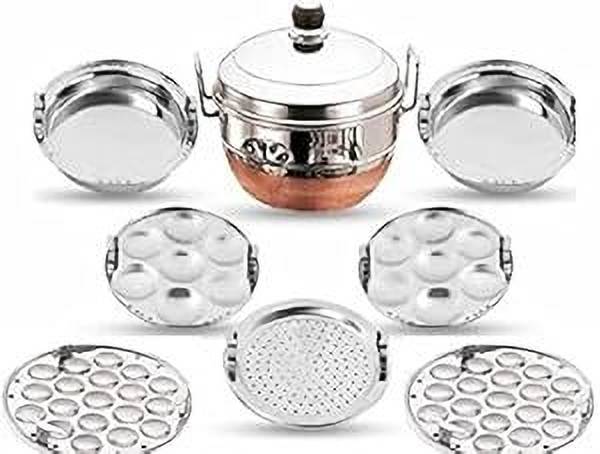KRB KRB,Idli Cooker Multi Kadai Copper Bottom Induction & Standard Idli Maker