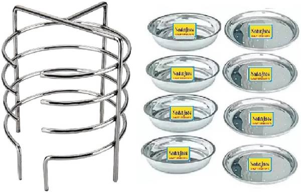 sahajavi Sahajavi-SS Dokla/plate idli-4 and 4-idiyappam plate with stand Induction & Standard Idli Maker