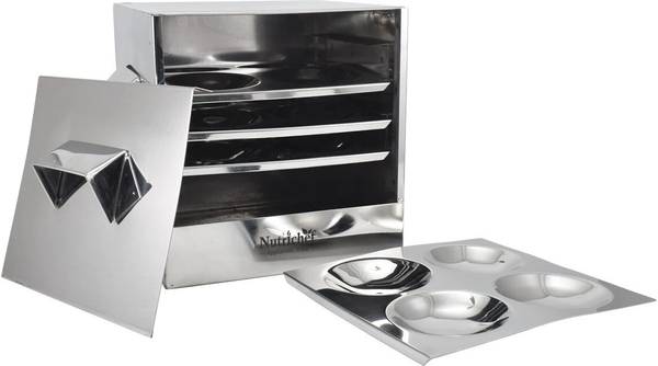 Nutrichef Cauka/Square/Cubic Idly cooker 4 plates with16 idli- FOR HOME USE ONLY Induction & Standard Idli Maker
