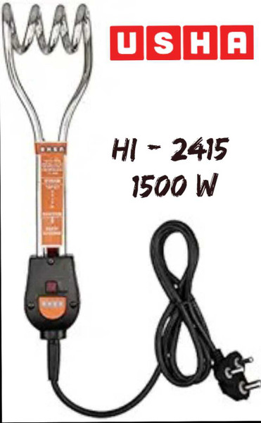 USHA HI 2415 Immersion Heater (Silver) - Copper 1500 W Shock Proof Immersion Heater Rod