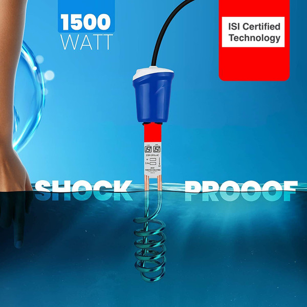 En ligne 1500-Watt Immersion Water Heater with Copper Heating Element 1500 W Shock Proof Immersion Heater Rod