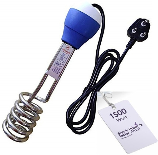 Senkiddpro Shockproof Electric Water Heater Immersion Rod With Waterproof & Protection 1500 W Shock Proof Immersion Heater Rod