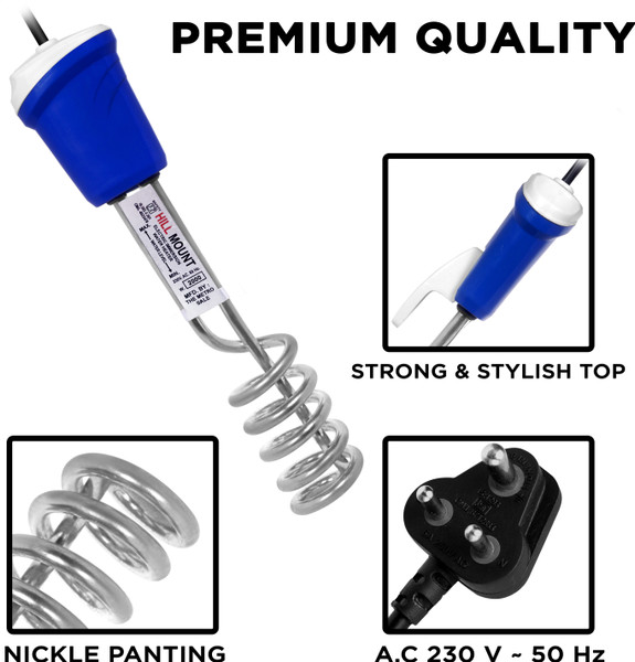Zlymo ISI Mark Shok-Proof &Water-Proof HME01 Brass-IR31 2000 W Shock Proof Immersion Heater Rod