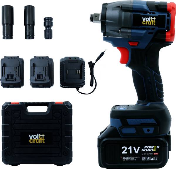 VOLTCRAFT 500NM Heavy duty Cordless Impact Wrench 2 x 3000mah Batteries 1 charger Cordless Impact Wrench