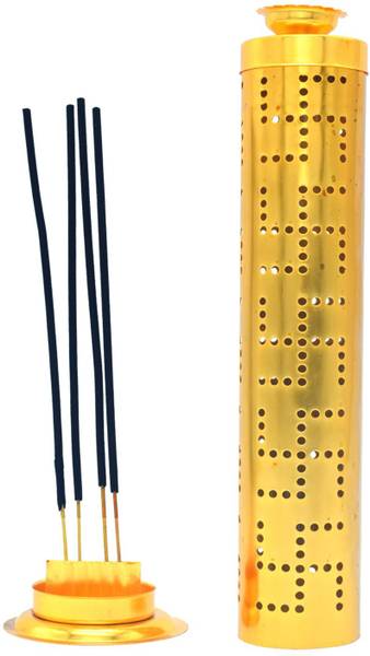 SWAURSAHA Swastik Incense Stick Holder with Dhoop Holder| Agarbatti Stand | Home Decor Stainless Steel Incense Holder