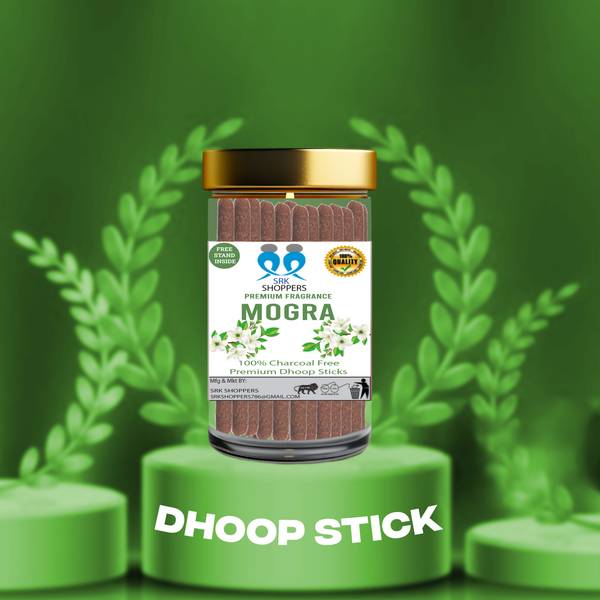SRK SHOPPERS Premium MOGRA Dhoop Sticks Dhoop Batti 100% Charcoal Free 120g MOGRA
