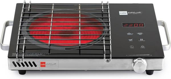 CELLO 2200 W Infrared Cooktop Jog Dial, Touch Panel