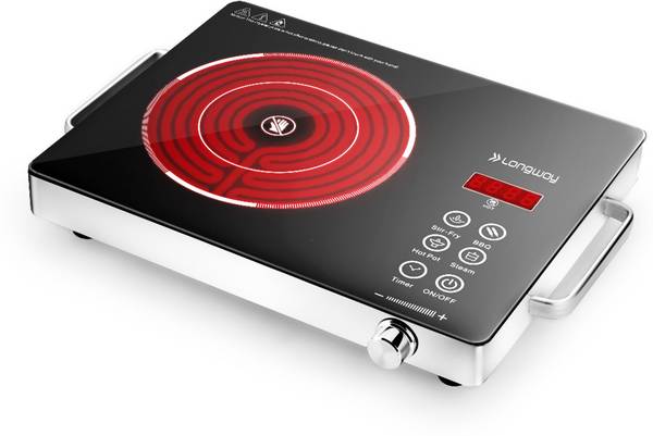 Longway Infralite Pro ICT 2200 W Infrared Cooktop with Free Stainless Steel Grill Induction Cooktop
