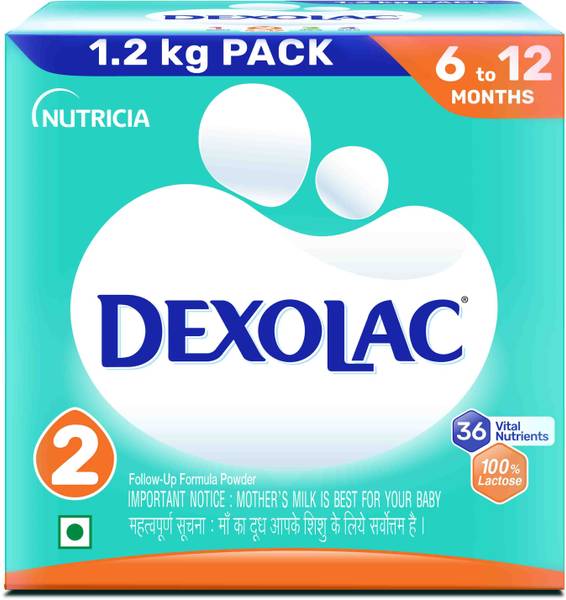DEXOLAC Infant Formula Powder - Stage 2 (6 to 12 months) - 1.2 KG Large pack