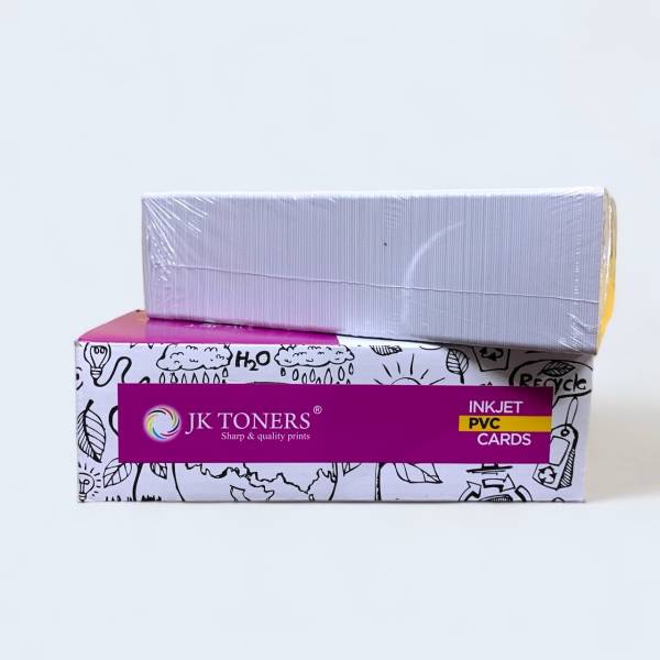 JK Toners Blank PVC ID Card for L800, L805, L810, L850, inkjet printers- Pack of 200 cards White Ink Cartridge
