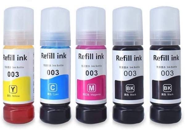 canoff 003 Ink for Epson L3110 L3150 L3115 L3116 L3101 L1110 L3151 L3152 L3156 Black + Tri Color Combo Pack Ink Bottle