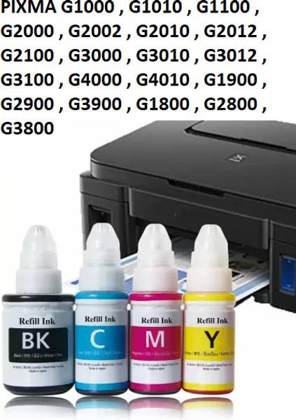 canoff G Series GI 790 Ink Compatible Canon G2000 refill ink ,G2010,G2012,G3010 Black + Tri Color Combo Pack Ink Bottle