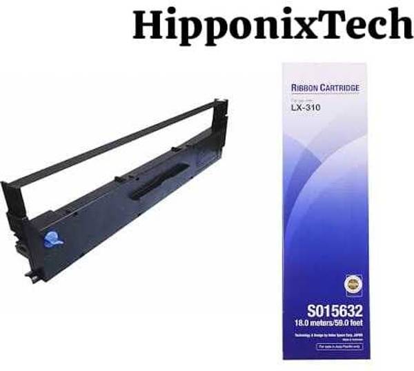 HipponixTech Epson LX 310 Ribbon Cartridge Pack of 1 Black - Twin Pack Ink Toner