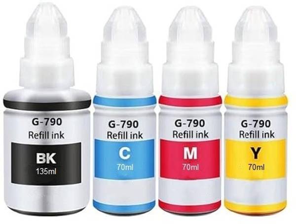 Salty GI790 Refill Ink for Pixma G2010,G2000,G1010,G1000,G3010,G4000 Printer Black + Tri Color Combo Pack Ink Bottle