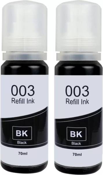 tequo Ink Refill for Epson 001 , 003 , L3200 , L3210 , L3211 , L3215,L3216,L3250,L3252 Black - Twin Pack Ink Bottle