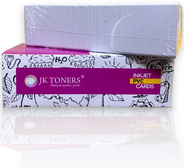 JK Toners Blank PVC ID Card for L800, L805, L810, L850, inkjet printers- Pack of 230 cards White Ink Cartridge
