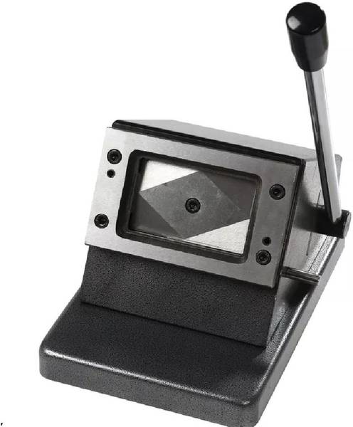 wetech Quality Heavy Duty PVC ID Card Die Cutter Full Metal Body Rounded Corners Black Ink Toner