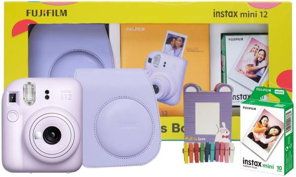 FUJIFILM Instax Mini 12 Happiness Box (40 Shots, Carry Case, Bunting) Instant Camera