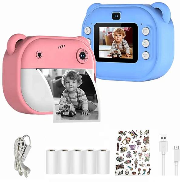 Prime Assure 48 MP Mini Camera Photo With 5 Rolls Instant Photo Print Camera for Kids Children Polaroid Camera Mini Printer Instant Camera