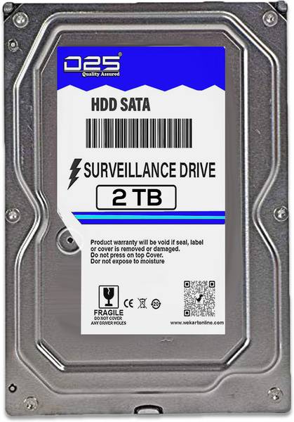 D25 Video 2TB Surveillance Hard Disk for All CCTV Camera DVR 2 TB Surveillance Systems Internal Hard Disk Drive (HDD) (2TB Hard Disk for CCTV DVR | 2T...