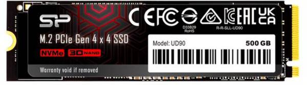 Silicon Power UD90 500 GB Desktop Black PCIe NVMe Internal Solid State Drive (SSD) (SP500GBP44UD9005)
