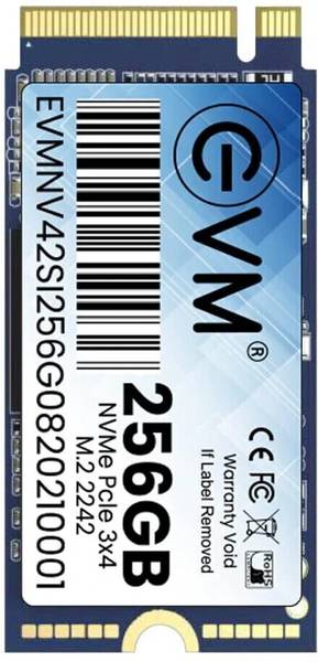 EVM NVMe (2242) 256 GB All in One PC's, Desktop, Laptop Black PCIe NVMe Internal Solid State Drive (SSD) (EVMNV42/256GB)