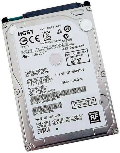 Hitachi HGST 500 GB Laptop Internal Hard Disk Drive (HDD) (HTS7275)
