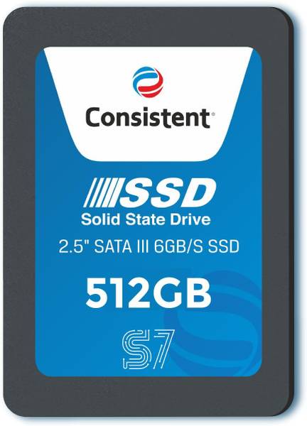 Consistent S7 512 GB Desktop, Laptop, All in One PC's Black SATA III Internal Solid State Drive (SSD) (CTSSD512S7)