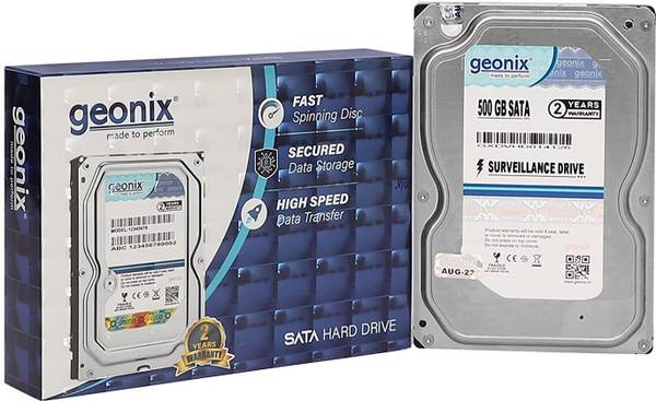 GEONIX SATA 500 GB Desktop, Surveillance Systems Internal Hard Disk Drive (HDD) (2 YEAR WARRANTY)
