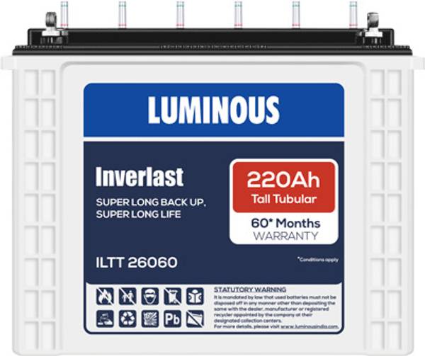 LUMINOUS ILTT 26060 220 AH Battery Tubular Inverter Battery