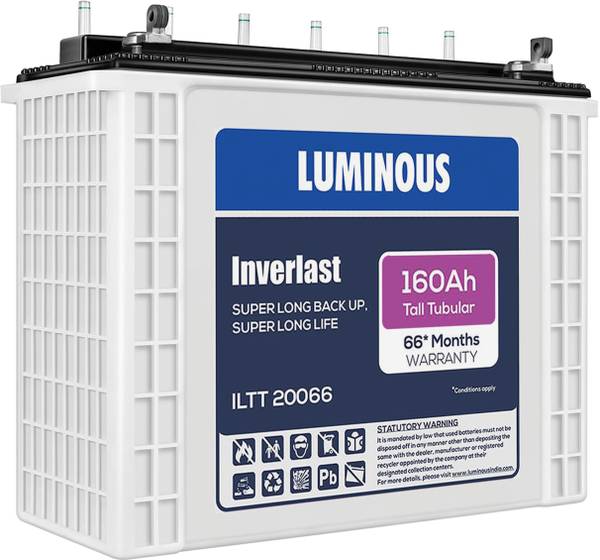 LUMINOUS Inverlast ILTT 20066 160Ah Tubular Inverter Battery