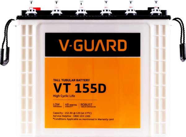 V-Guard VT 155D Inverter Battery Tubular Inverter Battery